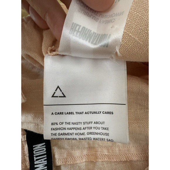 Reformation Pink Peach Linen Crop Top Preppy Coquette Summer Vacation Beachy 6 - Picture 5 of 7